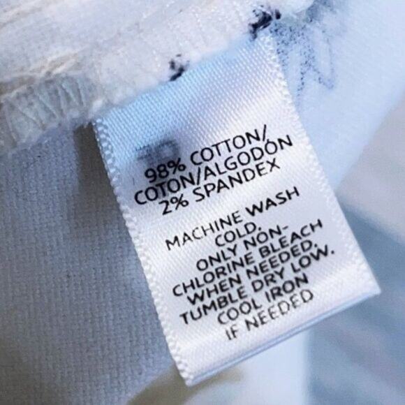 LOFT Marisa Fit Ankle Crop Riviera Pants White Floral Cotton Stretch Womens 10P - Picture 7 of 7